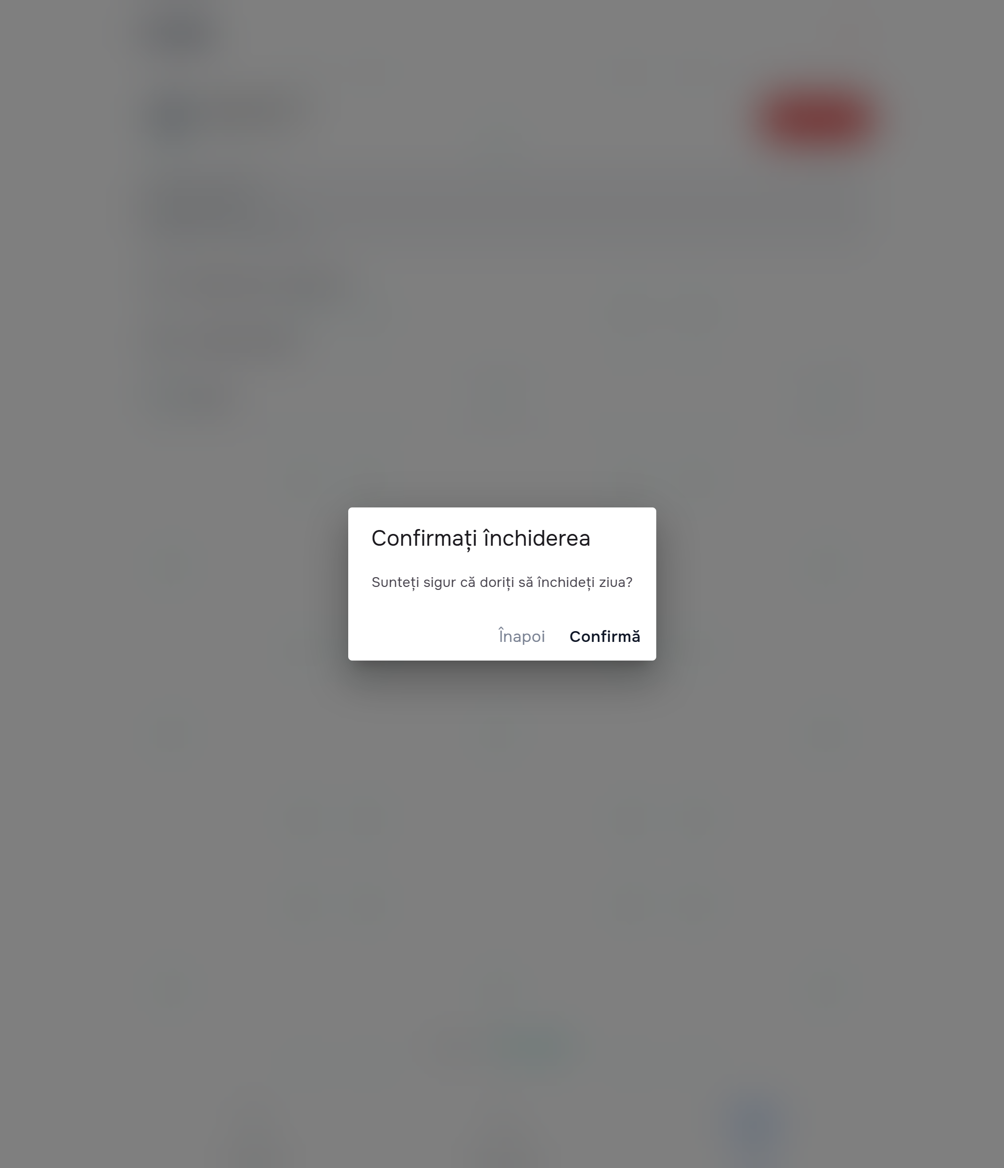Modal “Close the report page?” with OK + Back
